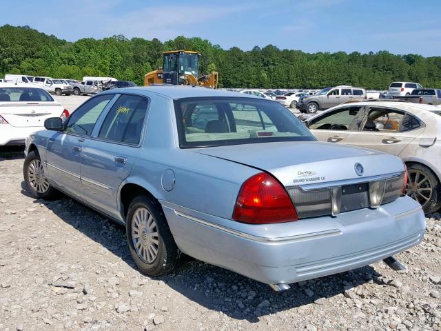 2MEFM75V16X625690 - 2006 MERCURY GRAND MARQ BLUE photo 3