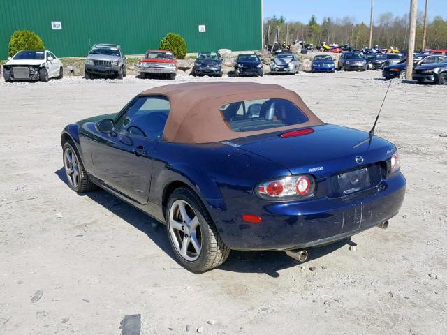 JM1NC25F980142736 - 2008 MAZDA MX-5 MIATA BLUE photo 3