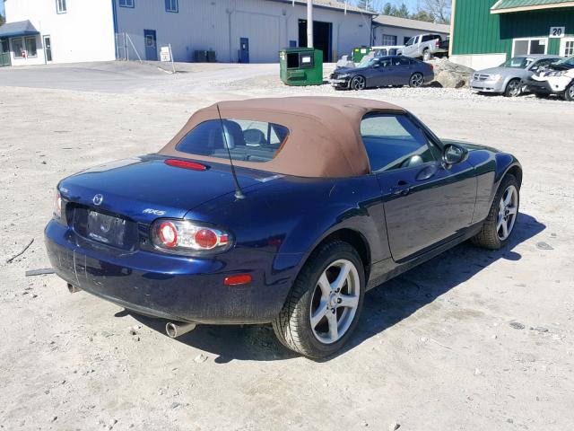 JM1NC25F980142736 - 2008 MAZDA MX-5 MIATA BLUE photo 4