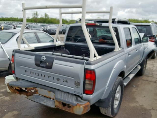 1N6ED27TX2C365323 - 2002 NISSAN FRONTIER C SILVER photo 4