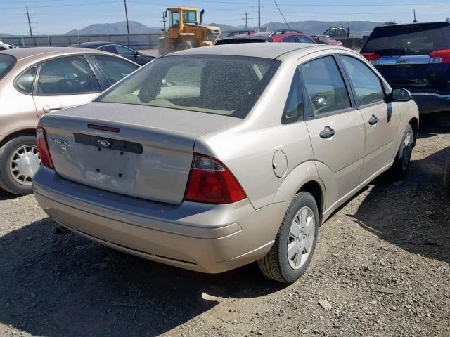 1FAFP34N87W142154 - 2007 FORD FOCUS ZX4 TAN photo 4