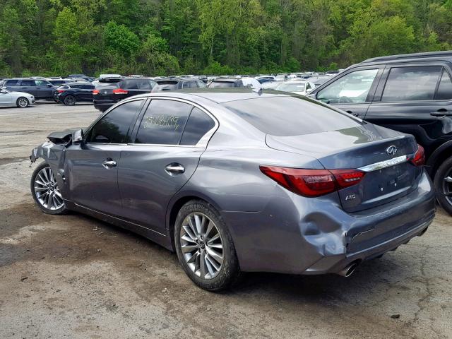 JN1EV7ARXJM432668 - 2018 INFINITI Q50 LUXE GRAY photo 3