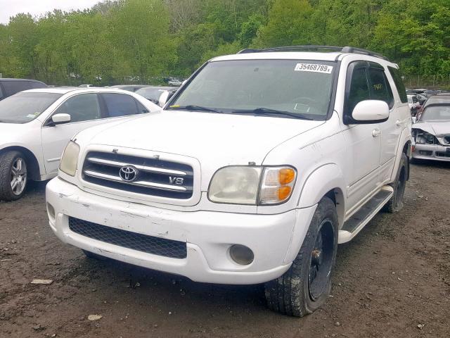 5TDBT48A33S144549 - 2003 TOYOTA SEQUOIA LI WHITE photo 2