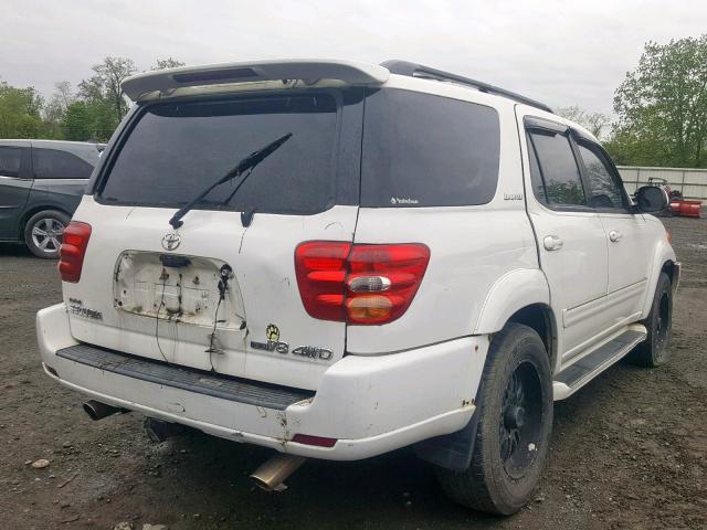 5TDBT48A33S144549 - 2003 TOYOTA SEQUOIA LI WHITE photo 4