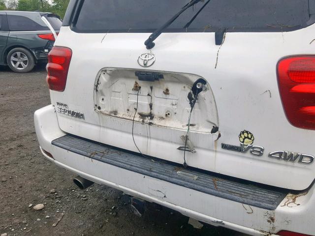 5TDBT48A33S144549 - 2003 TOYOTA SEQUOIA LI WHITE photo 9