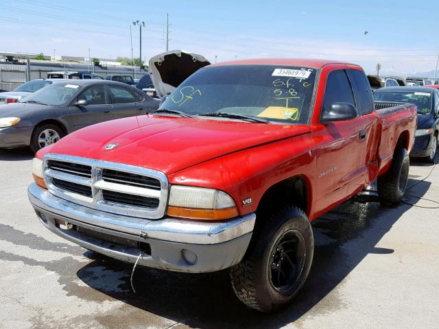 1B7GG23Y2VS208884 - 1997 DODGE DAKOTA RED photo 2