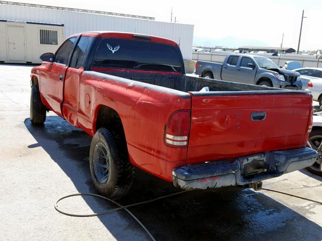 1B7GG23Y2VS208884 - 1997 DODGE DAKOTA RED photo 3