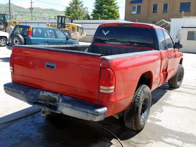 1B7GG23Y2VS208884 - 1997 DODGE DAKOTA RED photo 4