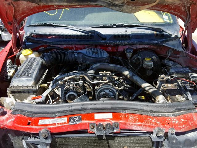 1B7GG23Y2VS208884 - 1997 DODGE DAKOTA RED photo 7