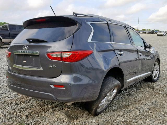 5N1AL0MN5DC300909 - 2013 INFINITI JX35 GRAY photo 4