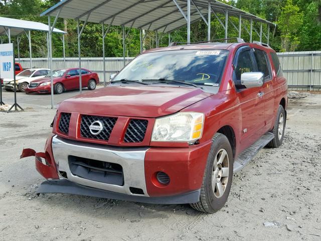 5N1AA08A65N739667 - 2005 NISSAN ARMADA SE RED photo 2