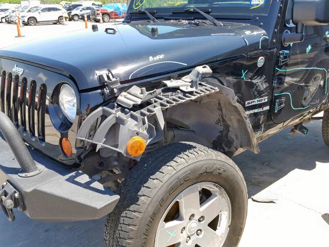 1C4AJWAG5CL172382 - 2012 JEEP WRANGLER S BLACK photo 9