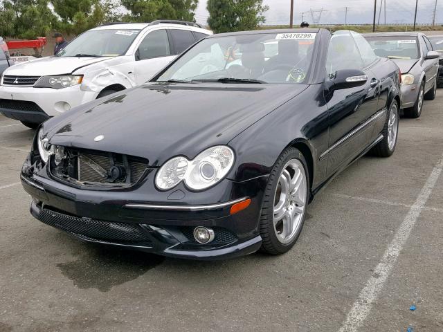 WDBTK72F49T105586 - 2009 MERCEDES-BENZ CLK 550 BLACK photo 2