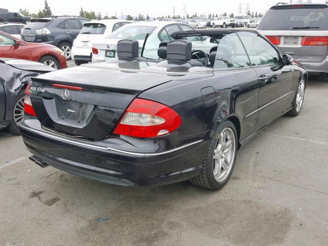 WDBTK72F49T105586 - 2009 MERCEDES-BENZ CLK 550 BLACK photo 4