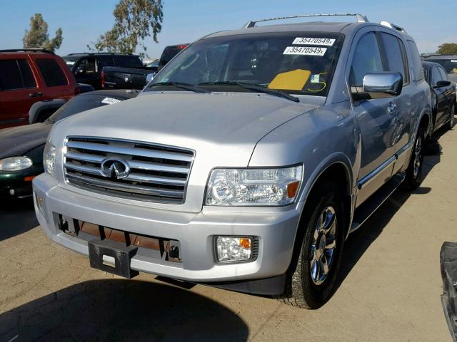 5N3AA08C87N802974 - 2007 INFINITI QX56 SILVER photo 2