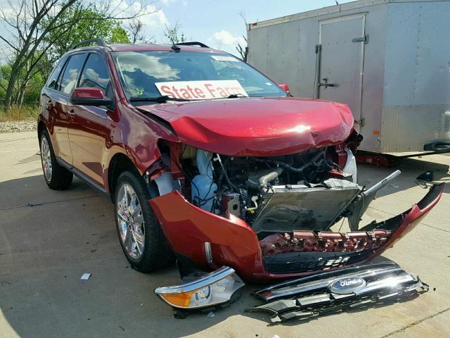 2FMDK3JC0EBA17324 - 2014 FORD EDGE SEL BURGUNDY photo 1