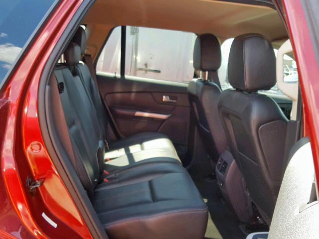 2FMDK3JC0EBA17324 - 2014 FORD EDGE SEL BURGUNDY photo 6