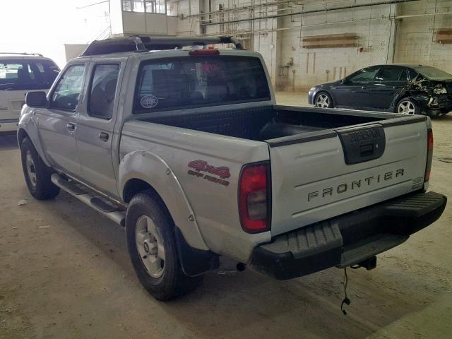 1N6ED27Y41C353128 - 2001 NISSAN FRONTIER C SILVER photo 3