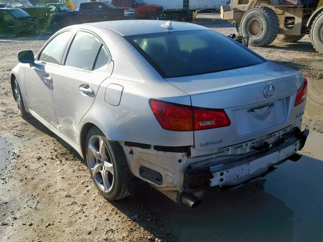 JTHBK262972027363 - 2007 LEXUS IS 250 SILVER photo 3