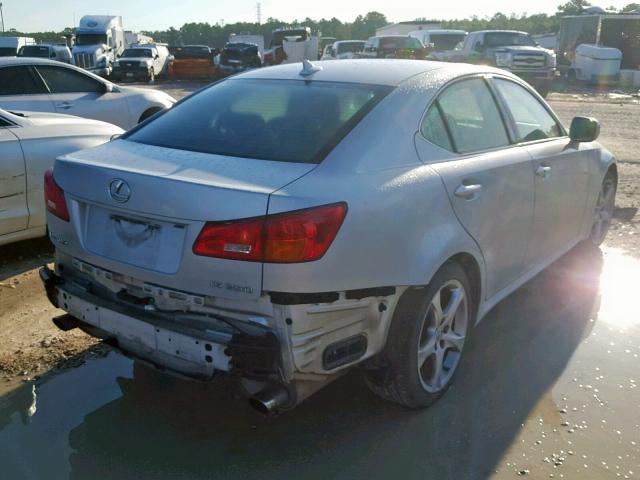 JTHBK262972027363 - 2007 LEXUS IS 250 SILVER photo 4