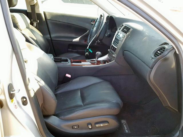 JTHBK262972027363 - 2007 LEXUS IS 250 SILVER photo 5