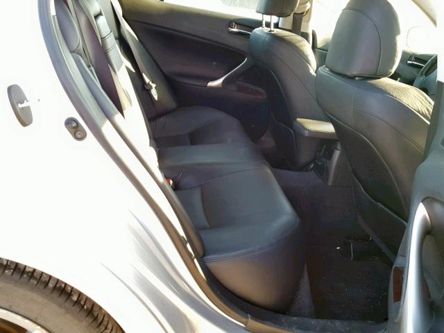 JTHBK262972027363 - 2007 LEXUS IS 250 SILVER photo 6