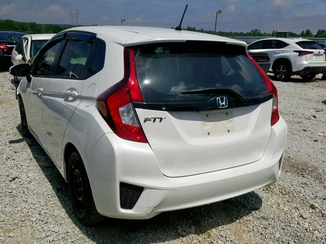 3HGGK5H59FM753314 - 2015 HONDA FIT LX WHITE photo 3