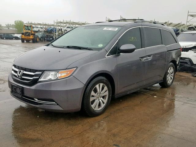 5FNRL5H42FB028363 - 2015 HONDA ODYSSEY EX GRAY photo 2