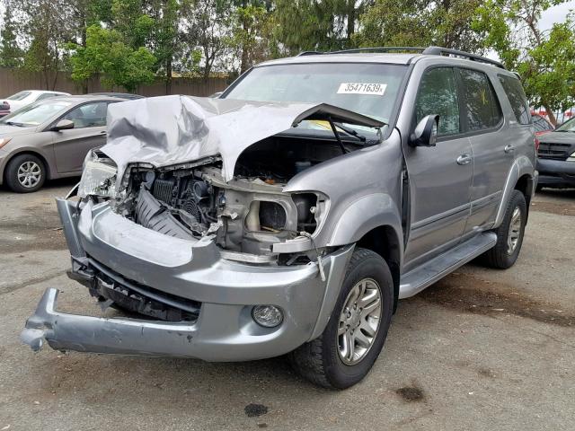 5TDZT38A25S251524 - 2005 TOYOTA SEQUOIA LI SILVER photo 2