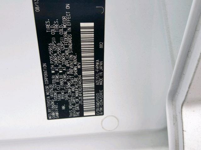 JTLZE4FEXDJ046264 - 2013 TOYOTA SCION XB 白色 照片 10