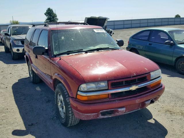 1GNDT13W72K202699 - 2002 CHEVROLET BLAZER RED photo 1