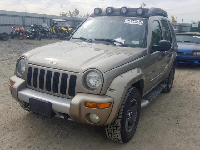 1J4GL38K33W647954 - 2003 JEEP LIBERTY RE BEIGE photo 2