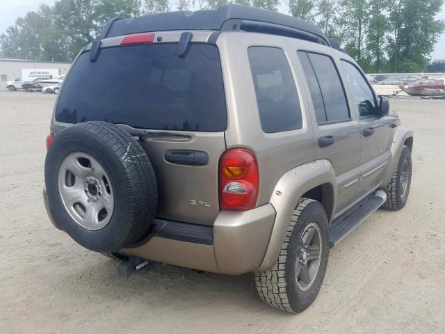 1J4GL38K33W647954 - 2003 JEEP LIBERTY RE BEIGE photo 4