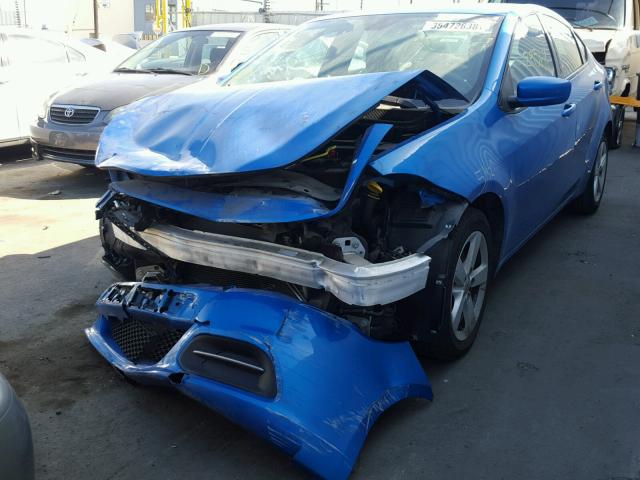 1C3CDFBB8FD406830 - 2015 DODGE DART SXT BLUE photo 2