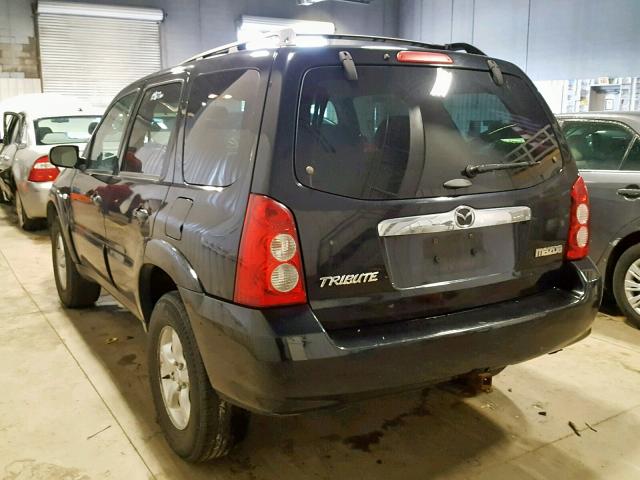 4F2CZ94196KM16426 - 2006 MAZDA TRIBUTE S BLACK photo 3