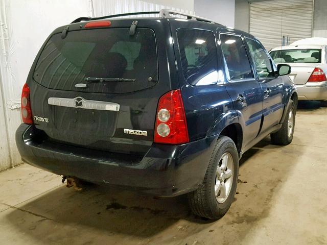 4F2CZ94196KM16426 - 2006 MAZDA TRIBUTE S BLACK photo 4