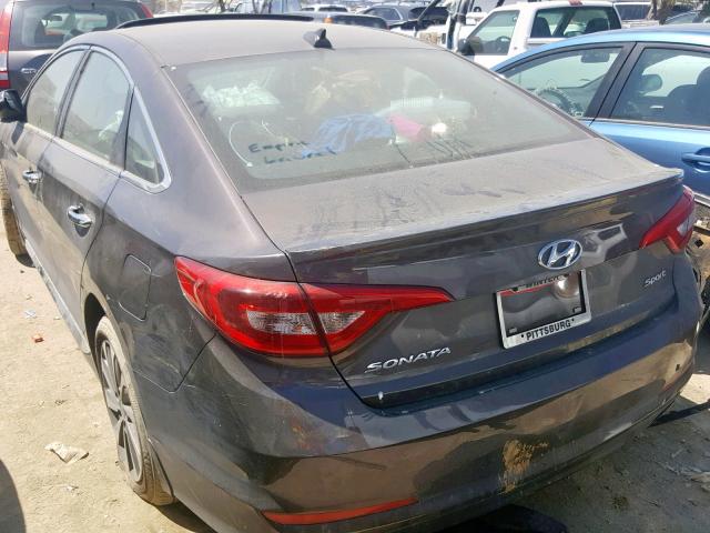 5NPE34AF8HH596142 - 2017 HYUNDAI SONATA SPO BROWN photo 3