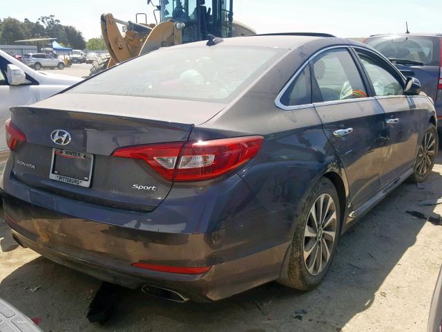 5NPE34AF8HH596142 - 2017 HYUNDAI SONATA SPO BROWN photo 4