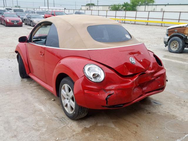 3VWRF31Y77M415266 - 2007 VOLKSWAGEN NEW BEETLE წითელი ფოტო 3