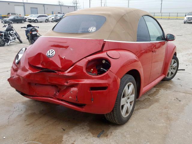 3VWRF31Y77M415266 - 2007 VOLKSWAGEN NEW BEETLE წითელი ფოტო 4