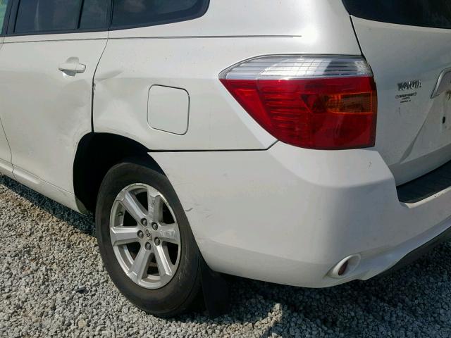 JTEDS41A082002191 - 2008 TOYOTA HIGHLANDER WHITE photo 9