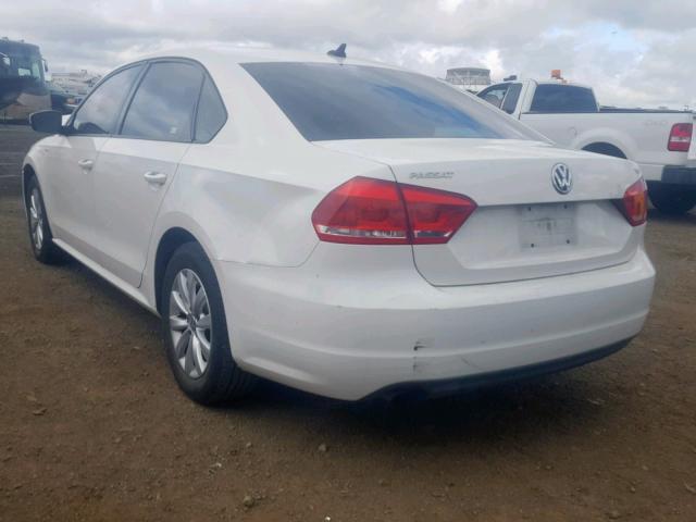 1VWAT7A30EC080318 - 2014 VOLKSWAGEN PASSAT S WHITE photo 3