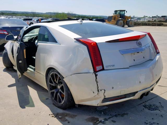 1G6DV1EP9D0130124 - 2013 CADILLAC CTS-V WHITE photo 3