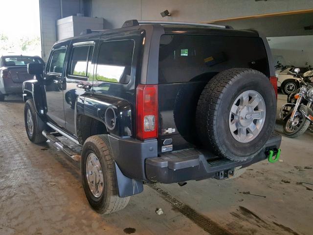 5GTDN136568305487 - 2006 HUMMER H3 BLACK photo 3