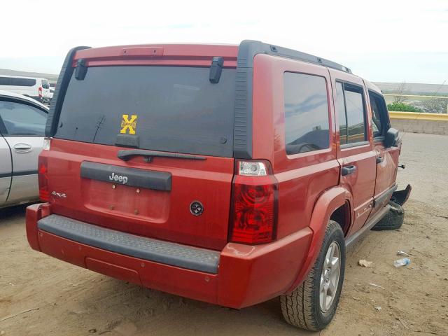 1J8HG48N36C304042 - 2006 JEEP COMMANDER 红色 照片 4