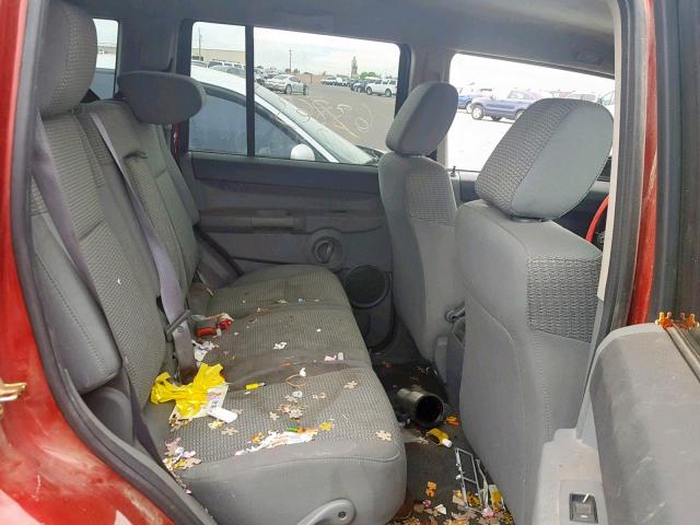 1J8HG48N36C304042 - 2006 JEEP COMMANDER 红色 照片 6