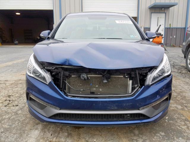 5NPE34AF8HH585805 - 2017 HYUNDAI SONATA SPO BLUE photo 9