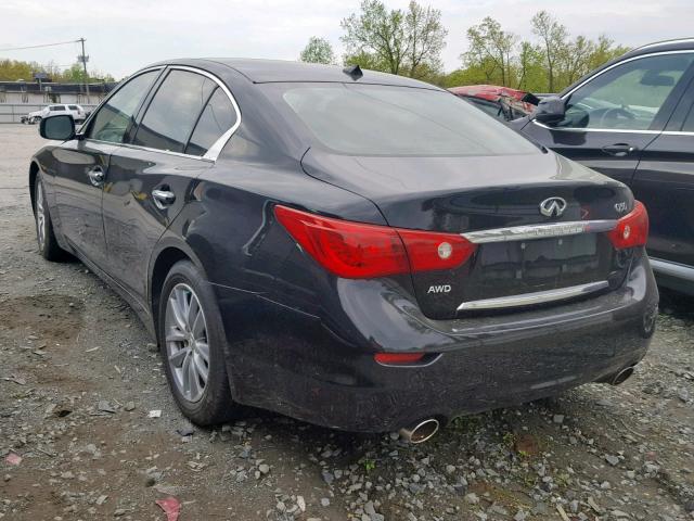 JN1BV7AR2EM690420 - 2014 INFINITI Q50 BASE BLACK photo 3