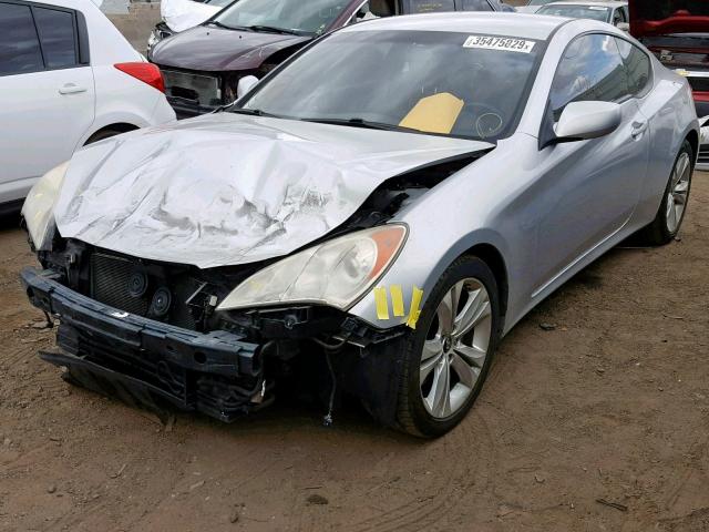 KMHHU6KH1AU012788 - 2010 HYUNDAI GENESIS CO SILVER photo 2