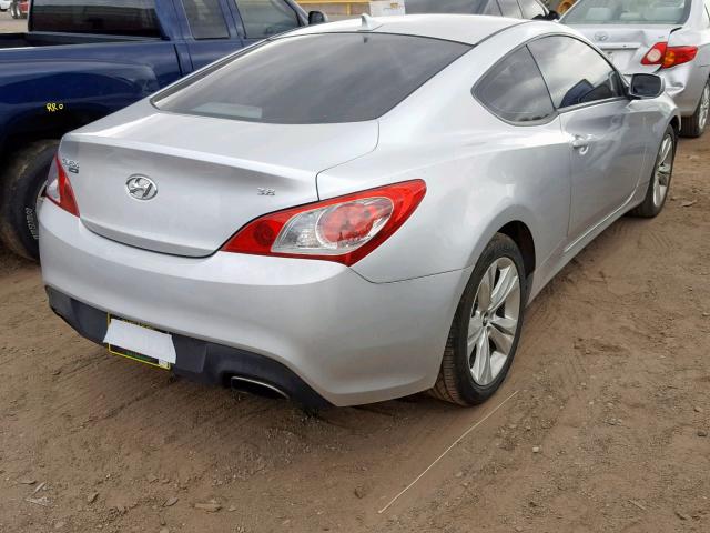 KMHHU6KH1AU012788 - 2010 HYUNDAI GENESIS CO SILVER photo 4